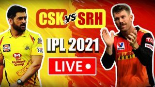 Live CSK vs SRH IPL 2021 Live Cricket Score And Updates: Sunrisers Hyderabad Look to Bounce Back Against Dhoni's Chennai